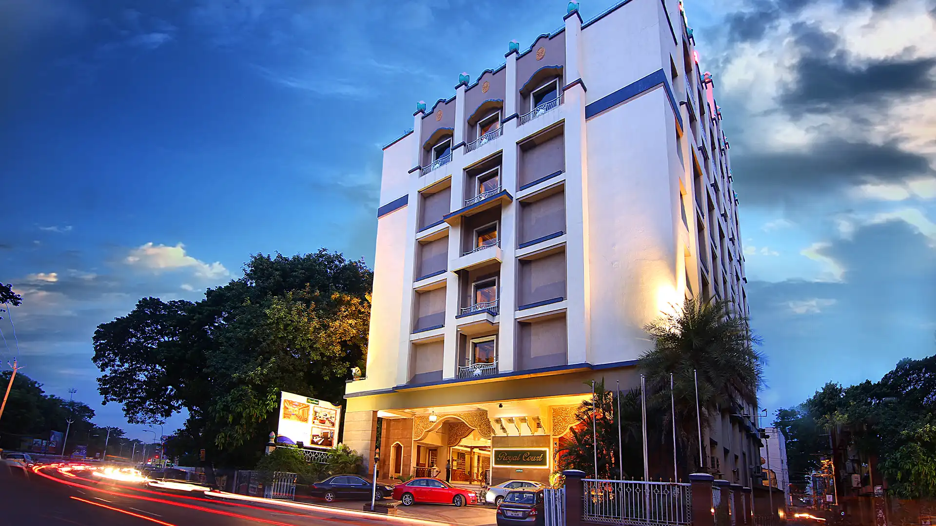 Exterior view of Hotel Royal Court, one of the best Wedding Halls in Madurai
