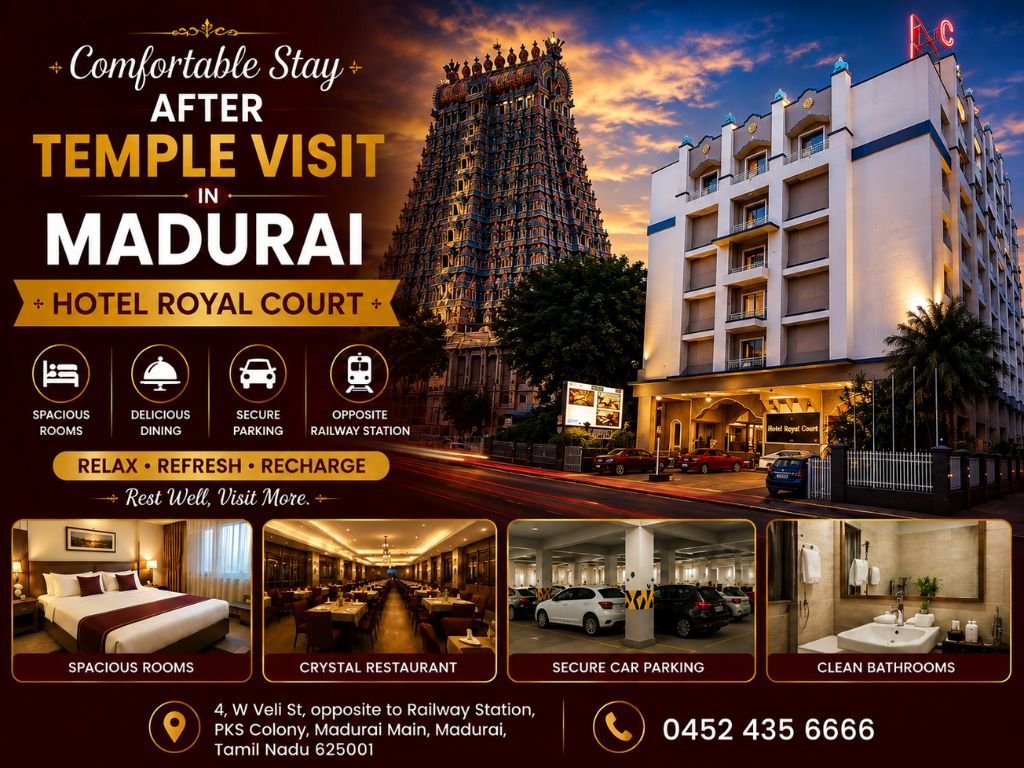 Comfortable stay after temple visit in Madurai